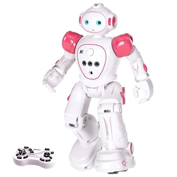 iKing ai Robot Toy for Kids, Multi-functional, Rechargeable, Programming Robot, Motion Toy, Music Demonstration, LED, RC Robot, Waving Control, For Kids, Girls, Boys, Birthdays, Christmas Presents,