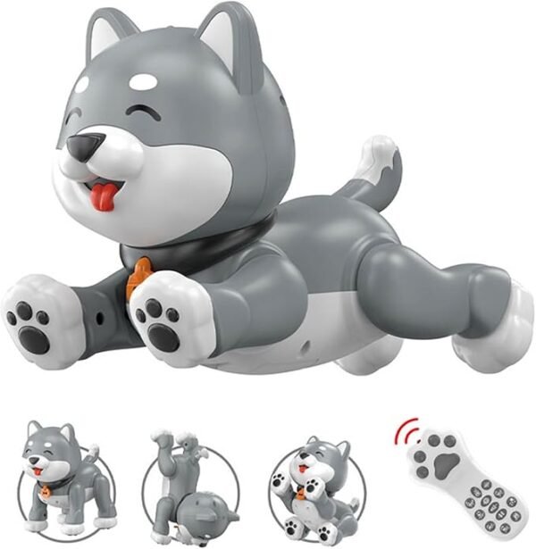 Robot Dog Toy, Moving, Multifunctional, Infrared Remote Control, Music, Dance, Touch Response, Simple Programming, USB Charging, For Boys, Birthday Gift, Elementary School Student (Hasky)