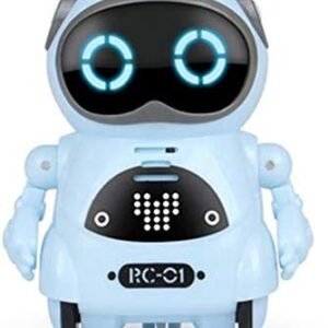 ATAMIRA Mini English Robot Toy, Blue, Sing, Dance, English Word Response, for Kids, Carry in Pocket, Birthday Gift for Kids